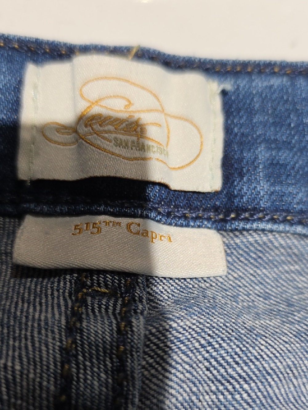 Levis 515 Women’s Blue Denim Capri Jeans Size 14 - Picture 13 of 13